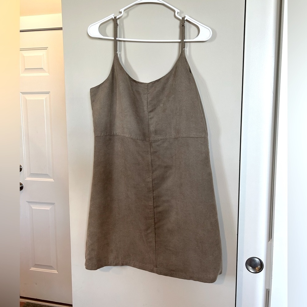 Sam Edelman Mini Perforated Khaki Dress